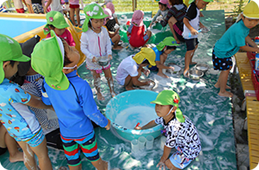 夏の遊びの様子